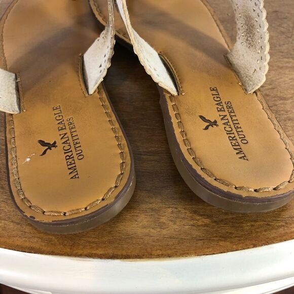 AMERICAN Eagle leather thong sandals size 8 - Picture 4 of 6